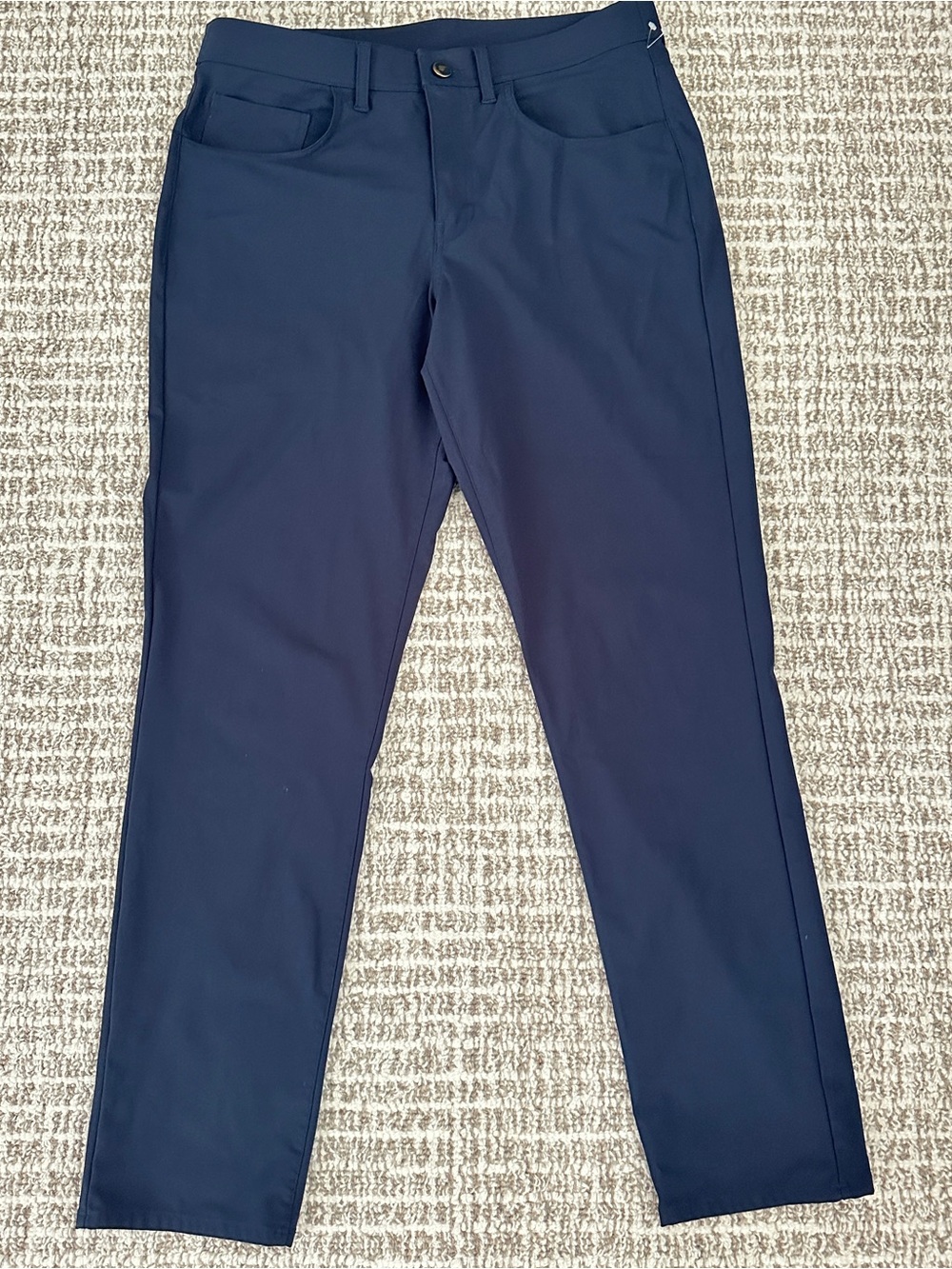 NEW Zella Driver Slim Fit 5 Pockets Navy Straight-Leg Chino Men's Pants, Sz 14